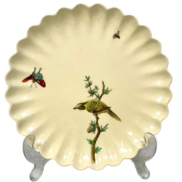 Copeland Spode Aesthetic Movement 1870-1890 Chelsea Bird Butterfly 8 3/8" Plate - Picture 1 of 8